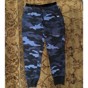 PINK Victoria's Secret Kids Blue and Black Camo Joggers